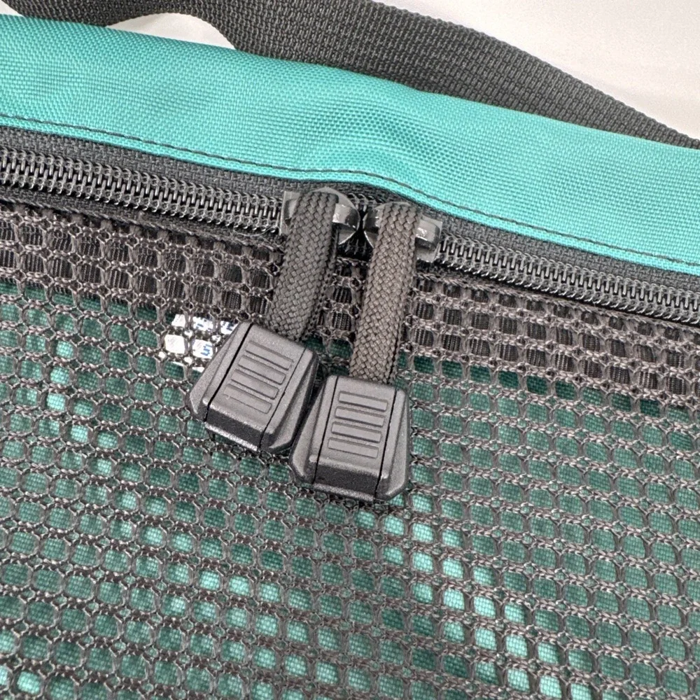 LL Bean Large Green Nylon Packing Cube Travel Organizer Mesh Made USA Gorpcore